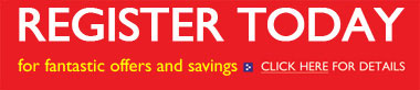 Register today for fantastic offers and savings